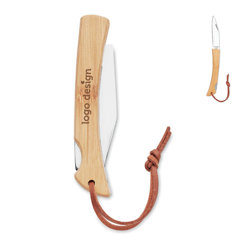 Foldbar kniv i bambus